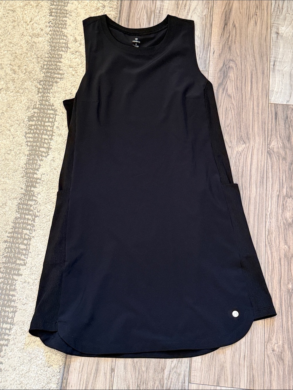 Apana Black Sleeveless Athletic Moisture Wicking Yoga Dress